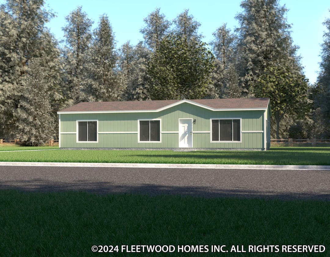 Evergreen 28502e elevation and exterior home features