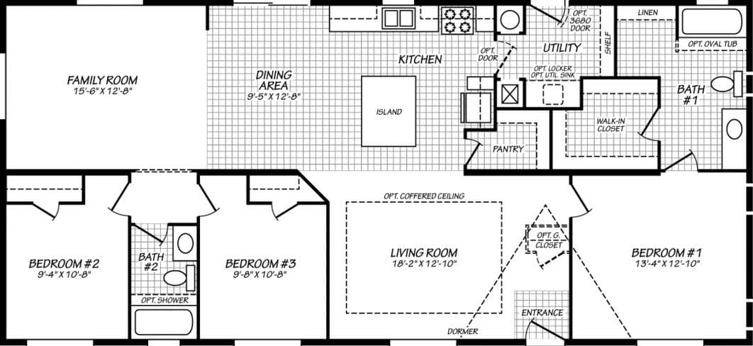 Evergreen 28583f floor plan home features