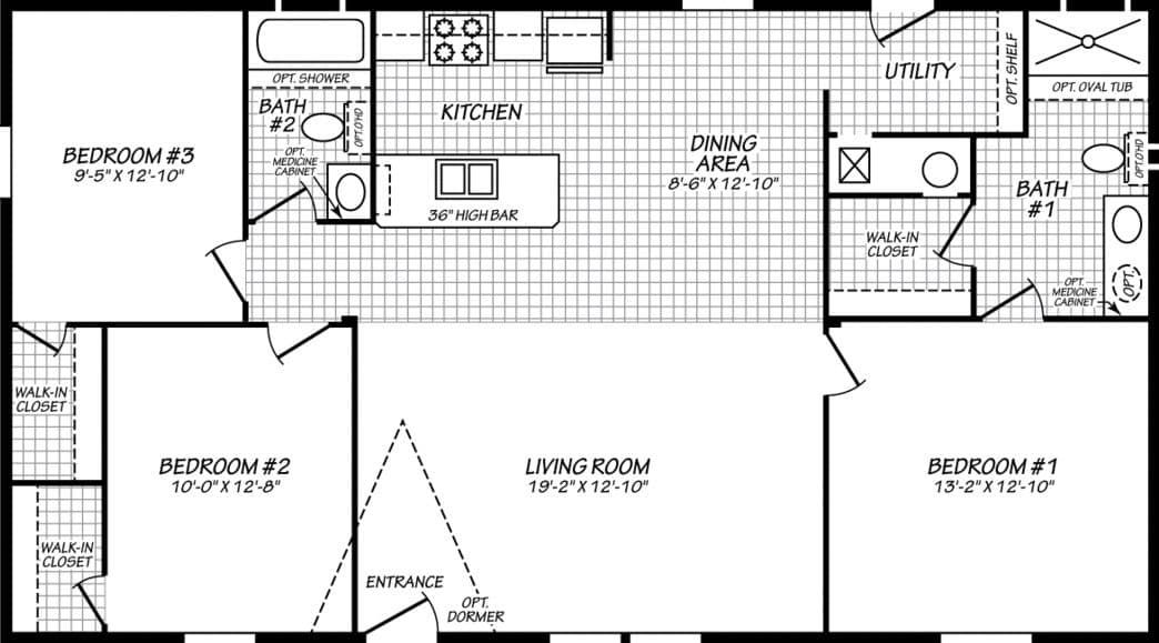 Pure 28483u floor plan home features