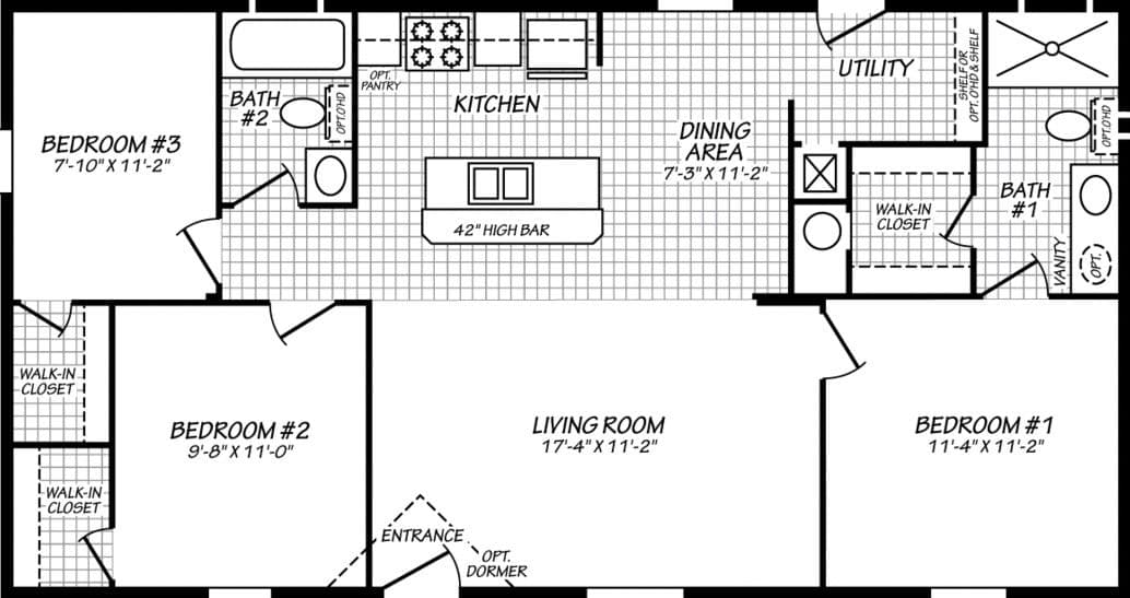 Pure 24443u floor plan home features