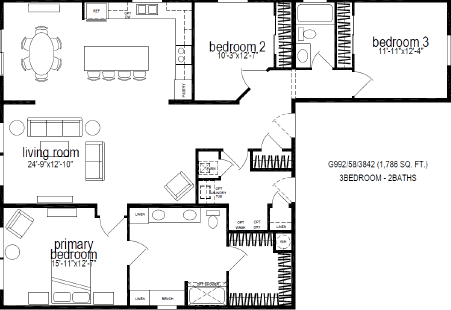 Hillcrest g992 floor plan home features