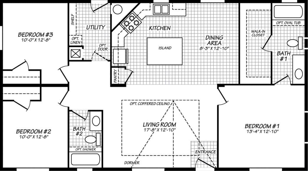 Evergreen 28483e floor plan home features